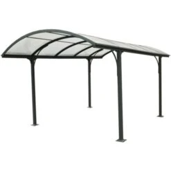 Carport Tettoia Da Esterno In Policarbonato E Alluminio - 485x300x253h Cm.