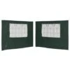 Parete Per Tendostruttura In PE 2pz Con Finestra Verde VidaXL