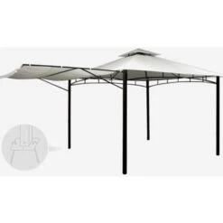 Gazebo 3,3x3,3 Metri Giardino Bar Veranda Mercato Pagoda Antigua Uv 8 Gazebo 3,3x3,3 Metri Giardino Bar Veranda Mercato Pagoda Antigua Uv -Vendite VIDAXL 12532070 4