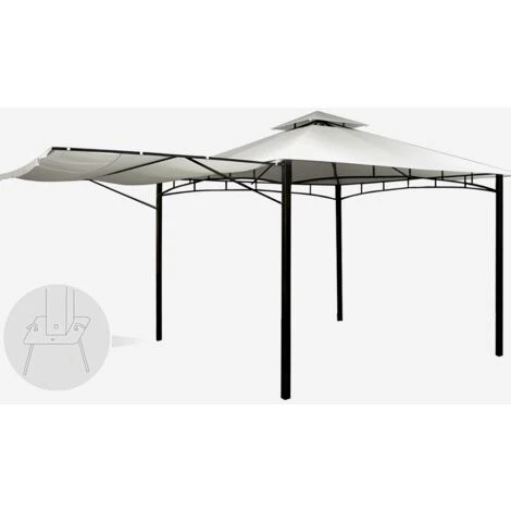 Gazebo 3,3x3,3 Metri Giardino Bar Veranda Mercato Pagoda Antigua Uv 4 Gazebo 3,3x3,3 Metri Giardino Bar Veranda Mercato Pagoda Antigua Uv - immagine 4