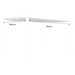 Telo Del Tetto, Colore: Ecru, Per Pergolato, Dimensioni: 3x4m, Modello: Condate - Telo Di Ricambio Per Pergola, Telo Sostitutivo -Vendite VIDAXL 12662661 3