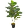 Pianta Artificiale Di Ficus Lyrata Con Vaso Verde 90 Cm VidaXL