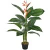 Strelitzia Artificiale Con Vaso Rosso 100 Cm VidaXL