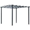 Outsunny Pergolato Da Giardino Struttura In Metallo Nero 300 X 300 X 230 Cm