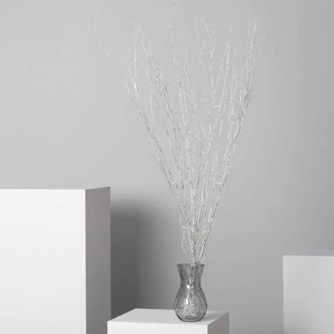 Rami Decorativi LED Con Batteria 1.2m Argento3xAA100 Mm3xAA 2 Rami Decorativi LED Con Batteria 1.2m Argento3xAA100 Mm3xAA - immagine 2