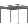 Outsunny Gazebo Pergola Con Telo Scorrevole Per Esterni, 298 X 213 X 222 Cm