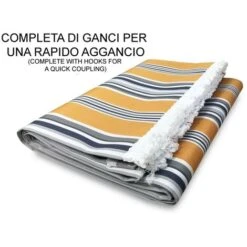 TENDA SOLE VERTIGO Da Esterno GIARDINO Balcone RIGHINO GIALLO Impermeabile E Idrorepellente Cm. 150 X 250 -Vendite VIDAXL 18503751 5
