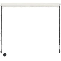Tenda Da Sole Retrattile Con LED 100x150 Cm Crema VidaXL -Vendite VIDAXL 18898947 5