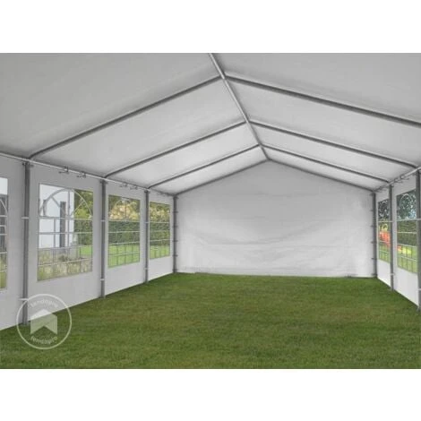 Tendone Per Feste Gazebo 4x8 M Bianco PE 350 N Impermeabile Protezione UV Tenda Giardino Sagre Eventi Mercati Esterno 5 Tendone Per Feste Gazebo 4x8 M Bianco PE 350 N Impermeabile Protezione UV Tenda Giardino Sagre Eventi Mercati Esterno - immagine 5