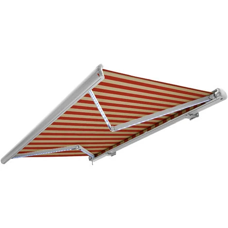 NEMAXX Tenda A Cassonetto Tenda Da Sole Elettrica A Cassonetto Completa Con Led, Tenda Da Sole Beige-arancione, Cassonetto Bianco, Radiocomando, Impermeabile 350x300 Cm (3,5x3m) 1 NEMAXX Tenda A Cassonetto Tenda Da Sole Elettrica A Cassonetto Completa Con Led, Tenda Da Sole Beige-arancione, Cassonetto Bianco, Radiocomando, Impermeabile 350x300 Cm (3,5x3m)
