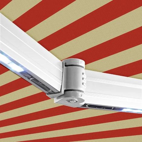 NEMAXX Tenda A Cassonetto Tenda Da Sole Elettrica A Cassonetto Completa Con Led, Tenda Da Sole Beige-arancione, Cassonetto Bianco, Radiocomando, Impermeabile 350x300 Cm (3,5x3m) 4 NEMAXX Tenda A Cassonetto Tenda Da Sole Elettrica A Cassonetto Completa Con Led, Tenda Da Sole Beige-arancione, Cassonetto Bianco, Radiocomando, Impermeabile 350x300 Cm (3,5x3m) - immagine 4