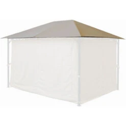 Tetto Di Ricambio Per Padiglione Da Giardino 3x4m Copertura Di Ricambio Per Tetto Da Padiglione Antico Beige -Vendite VIDAXL 23185184 4