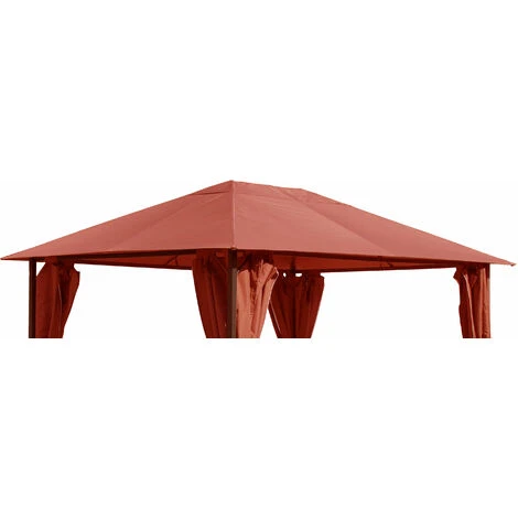 Tetto Di Ricambio Per Gazebo Da Giardino 3x4m Rosso-arancio 1 Tetto Di Ricambio Per Gazebo Da Giardino 3x4m Rosso-arancio