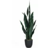 COSTWAY Pianta Artificiale Albero 90cm, Sansevierina Finta Con Vaso Stabile, Agave Finta Per Decorare Casa Giardino Ufficio, Verde