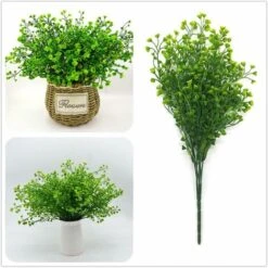 LangRay Arbusti Artificiali Cespugli, Plastica Piante Verdi Finte Interni Esterni Matrimonio Giardino Domestico Veranda Cucina Ufficio Centrotavola Arrangiamenti Decorazione Di Natale - Verde 8 Pezzi -Vendite VIDAXL 27831514 4