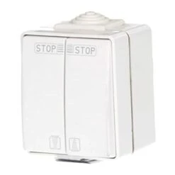 Schellenberg 25010 Interruttore Per Controllo Manuale Motore Tenda Da Sole, Montato In Superficie, Bianco