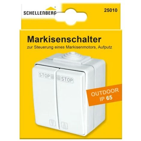 Schellenberg 25010 Interruttore Per Controllo Manuale Motore Tenda Da Sole, Montato In Superficie, Bianco 2 Schellenberg 25010 Interruttore Per Controllo Manuale Motore Tenda Da Sole, Montato In Superficie, Bianco - immagine 2