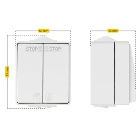 Schellenberg 25010 Interruttore Per Controllo Manuale Motore Tenda Da Sole, Montato In Superficie, Bianco 4 Schellenberg 25010 Interruttore Per Controllo Manuale Motore Tenda Da Sole, Montato In Superficie, Bianco - immagine 4