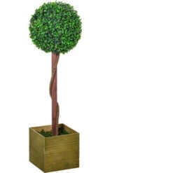 Outsunny Alberello Bosso Artificiale Con Vaso Pianta Finta Altezza 87cm