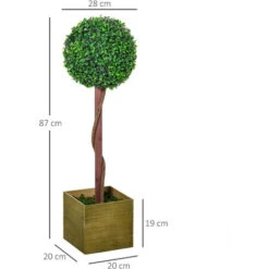 Outsunny Alberello Bosso Artificiale Con Vaso Pianta Finta Altezza 87cm -Vendite VIDAXL 28833918 3