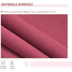 Outsunny Tenda Da Sole Per Esterno Avvolgibile A Parete Impermeabile In Poliestere, Rosso Bordeaux 3x2.5m 8 Outsunny Tenda Da Sole Per Esterno Avvolgibile A Parete Impermeabile In Poliestere, Rosso Bordeaux 3x2.5m -Vendite VIDAXL 28945073 4