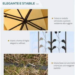Outsunny Gazebo Da Giardino Con Doppio Tettuccio, 3x3m 9 Outsunny Gazebo Da Giardino Con Doppio Tettuccio, 3x3m -Vendite VIDAXL 28945441 5