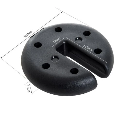 Outsunny Base Per Gazebo 4 Pezzi Riempito Con Cemento 2.3kg, 20x4.5cm 4 Outsunny Base Per Gazebo 4 Pezzi Riempito Con Cemento 2.3kg, 20x4.5cm - immagine 4