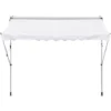 Outsunny Tenda Da Sole A Muro Con Pali Di Supporto Bianca 300x150cm