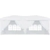 Outsunny Gazebo Pieghevole Da Giardino Con 6 Pannelli Laterali, Bianco, 6x3x2.55m