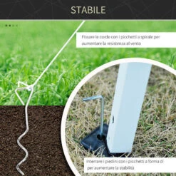 Outsunny Gazebo Impermeabile Con Pareti Rimovibili Struttura In Acciaio E Copertura Oxford, Crema, 3x3m -Vendite VIDAXL 29808553 5