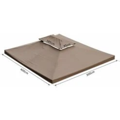 Outsunny Tetto Sostitutivo Per Gazebo, Caffè, 3x4m 7 Outsunny Tetto Sostitutivo Per Gazebo, Caffè, 3x4m -Vendite VIDAXL 29808697 3