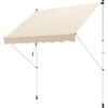 Outsunny Tenda Da Sole Avvolgibile Autoportante Beige 300×150cm