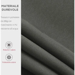 Outsunny Tenda Da Sole Per Esterno A Bracci Con Manovella 3.5x2.5m Grigio -Vendite VIDAXL 29968016 5