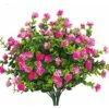 Fiori Finti Artificiali, 4Pack Eucalipto Artificiale Outdoor Resistente Ai Raggi UV Verde Arbusti Piante Fioriera Da Esterno Per Interni Decorazioni Per Giardino Domestico (Rosa)