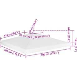 Copertura Superiore Per Gazebo A 2 Strati 310 G/m² 3x3 M Bianca VidaXL -Vendite VIDAXL 30685893 3