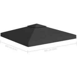 Copertura Superiore Per Gazebo A 2 Strati 310 G/m² 3x3 M Nera VidaXL 7 Copertura Superiore Per Gazebo A 2 Strati 310 G/m² 3x3 M Nera VidaXL -Vendite VIDAXL 30691724 3