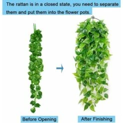 2 Pezzi Di Piante Artificiali Sospese, 90 Cm Di Edera Finta Che Appende Foglie Di Scindapsus Verdi Per La Decorazione Domestica 8 2 Pezzi Di Piante Artificiali Sospese, 90 Cm Di Edera Finta Che Appende Foglie Di Scindapsus Verdi Per La Decorazione Domestica -Vendite VIDAXL 31025654 4