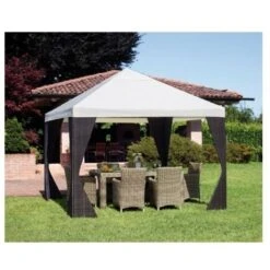 TELO PER GAZEBO 3X3 COPERTURA TOP TELO DI RICAMBIO CON BORDO ECRU BEIGE 17763/1 5 TELO PER GAZEBO 3X3 COPERTURA TOP TELO DI RICAMBIO CON BORDO ECRU BEIGE 17763/1 -Vendite VIDAXL 31658341 3
