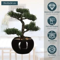 ATMOSPHERA Bonsai Artificiale In Vaso Di Ceramica H36 -Vendite VIDAXL 35488511 4