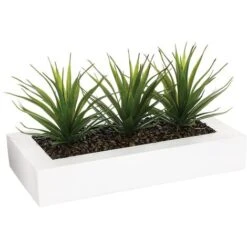 ATMOSPHERA Centrotavola - 3 Aloe Vera - H 17 Cm