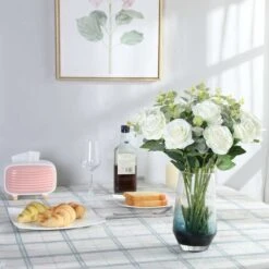 SOEKAVIA Seta Artificiale Fiori Di Rosa Singolo Stelo Realistico Rosa Finta Per Bouquet Da Sposa Decorazioni Floreali, 10 Pezzi (bianco) -Vendite VIDAXL 35821255 5