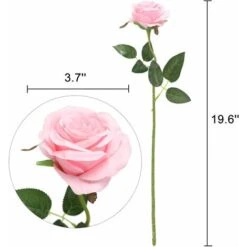 SOEKAVIA Fiori Di Rosa Di Seta Artificiale A Stelo Singolo Realistico Rosa Finta Per La Decorazione Di Composizioni Floreali Di Bouquet Da Sposa, 10 Pezzi (rosa) -Vendite VIDAXL 36034642 4