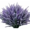 SOEKAVIA Fiori Artificiali Lavanda Bouquet Colorato Floccato Fai Da Te Decorativo Giardino In Vaso Design Simulazione Fiore Matrimonio Giardino Mobili Per Ufficio Decorazione 10 Pezzi Viola