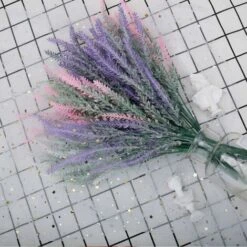 SOEKAVIA Fiori Artificiali Lavanda Bouquet Colorato Floccato Fai Da Te Decorativo Giardino In Vaso Design Simulazione Fiore Matrimonio Giardino Mobili Per Ufficio Decorazione 10 Pezzi Viola -Vendite VIDAXL 36224258 5