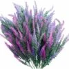 SOEKAVIA 6 Pezzi Fiori Di Lavanda Artificiale, Fiori Viola Di Lavanda Artificiale, Fiori Di Lavanda Finti Pianta Di Lavanda Artificiale, Decorazione Di Fiori Artificiali Per Giardino Di Nozze Fai Da T