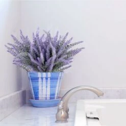SOEKAVIA 8 Bundles Bellissimo Bouquet Viola Lavanda Piante Artificiali Decorative Fiori Artificiali Fiori Di Simulazione Reali Per Camera Da Letto Overtop Davanzale Tributi Floreali -Vendite VIDAXL 36293948 3