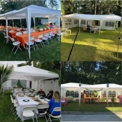 COSTWAY Gazebo Da Giardino 6 X 3 M, Tendone Per Feste Con 4 Pareti Rimovibili, Con Borsa Di Trasporto, Impermeabile Protezione UV, Per Matrimonio Eventi E Barbecue -Vendite VIDAXL 36591335 4
