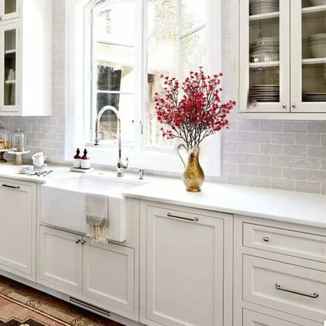 SOEKAVIA 4 Pezzi Di Fiori Artificiali Per L'alito Del Bambino Bouquet Di Piante Artificiali Decorazione Rossa Matrimonio Festa A Casa Composizione Floreale 2 SOEKAVIA 4 Pezzi Di Fiori Artificiali Per L'alito Del Bambino Bouquet Di Piante Artificiali Decorazione Rossa Matrimonio Festa A Casa Composizione Floreale - immagine 2