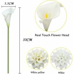 SOEKAVIA 20 Pezzi Sposa Calla Lilies Bouquet Di Fiori Artificiali Latex Blossom Real Touch Home Party Wedding Decoration (bianco-giallo) 9 SOEKAVIA 20 Pezzi Sposa Calla Lilies Bouquet Di Fiori Artificiali Latex Blossom Real Touch Home Party Wedding Decoration (bianco-giallo) -Vendite VIDAXL 36736188 5