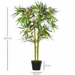 Outsunny Bambù In Vaso Artificiale, Decorazione Da Interno Ed Esterno, Altezza 120cm - Verde 7 Outsunny Bambù In Vaso Artificiale, Decorazione Da Interno Ed Esterno, Altezza 120cm - Verde -Vendite VIDAXL 39507288 3